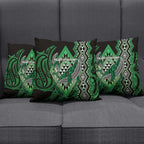 Aotearoa Iwi Ngati Pikiao Pillow Cover NZ Maori Humpback Whale Taniko Motifs