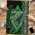 Aotearoa Iwi Ngati Pikiao Puzzle NZ Maori Humpback Whale Taniko Motifs