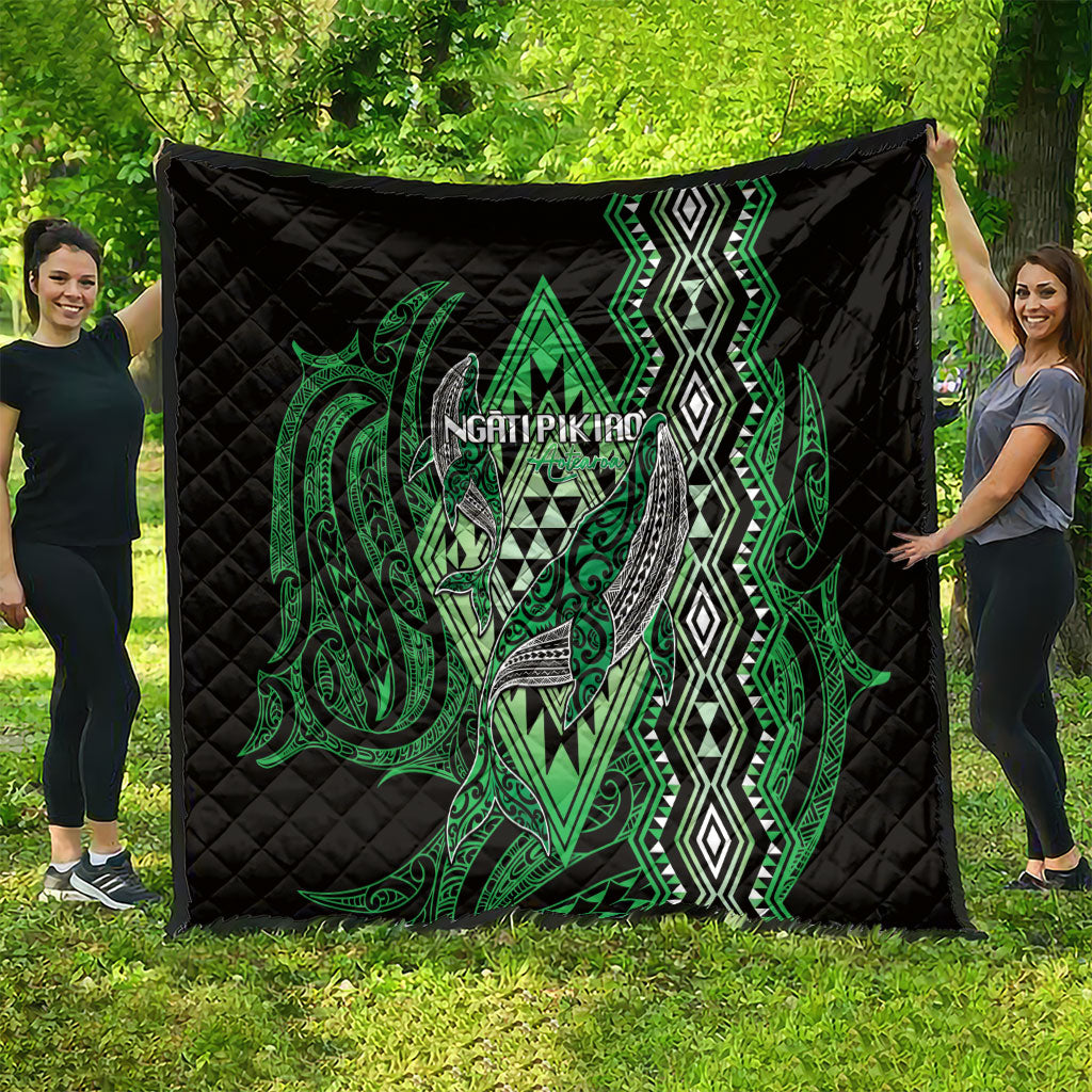 Aotearoa Iwi Ngati Pikiao Quilt NZ Maori Humpback Whale Taniko Motifs