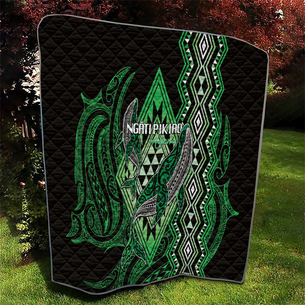 Aotearoa Iwi Ngati Pikiao Quilt NZ Maori Humpback Whale Taniko Motifs