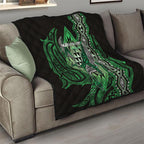 Aotearoa Iwi Ngati Pikiao Quilt NZ Maori Humpback Whale Taniko Motifs