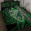 Aotearoa Iwi Ngati Pikiao Quilt Bed Set NZ Maori Humpback Whale Taniko Motifs