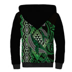 Aotearoa Iwi Ngati Pikiao Personalised Sherpa Hoodie NZ Maori Humpback Whale Taniko Motifs