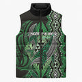 Aotearoa Iwi Ngati Pikiao Personalised Sleeveless Puffer Jacket NZ Maori Humpback Whale Taniko Motifs