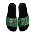 Aotearoa Iwi Ngati Pikiao Slide Sandals NZ Maori Humpback Whale Taniko Motifs