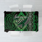 Aotearoa Iwi Ngati Pikiao Tablecloth NZ Maori Humpback Whale Taniko Motifs
