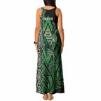 Aotearoa Iwi Ngati Pikiao Personalised Tank Maxi Dress NZ Maori Humpback Whale Taniko Motifs