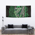 Aotearoa Iwi Ngati Pikiao Tapestry NZ Maori Humpback Whale Taniko Motifs