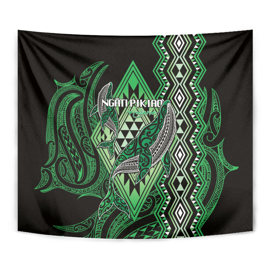 Aotearoa Iwi Ngati Pikiao Tapestry NZ Maori Humpback Whale Taniko Motifs
