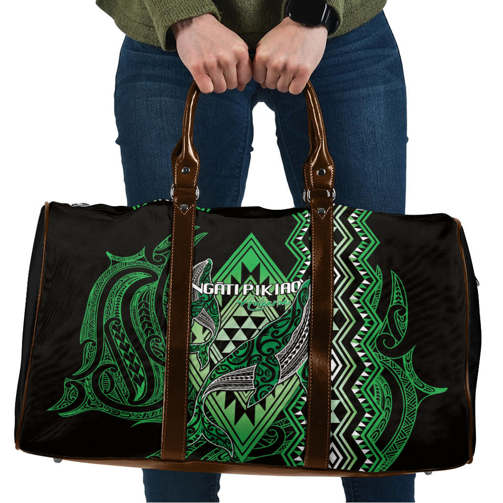 Aotearoa Iwi Ngati Pikiao Travel Bag NZ Maori Humpback Whale Taniko Motifs