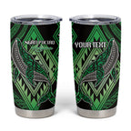 Aotearoa Iwi Ngati Pikiao Personalised Tumbler Cup NZ Maori Humpback Whale Taniko Motifs
