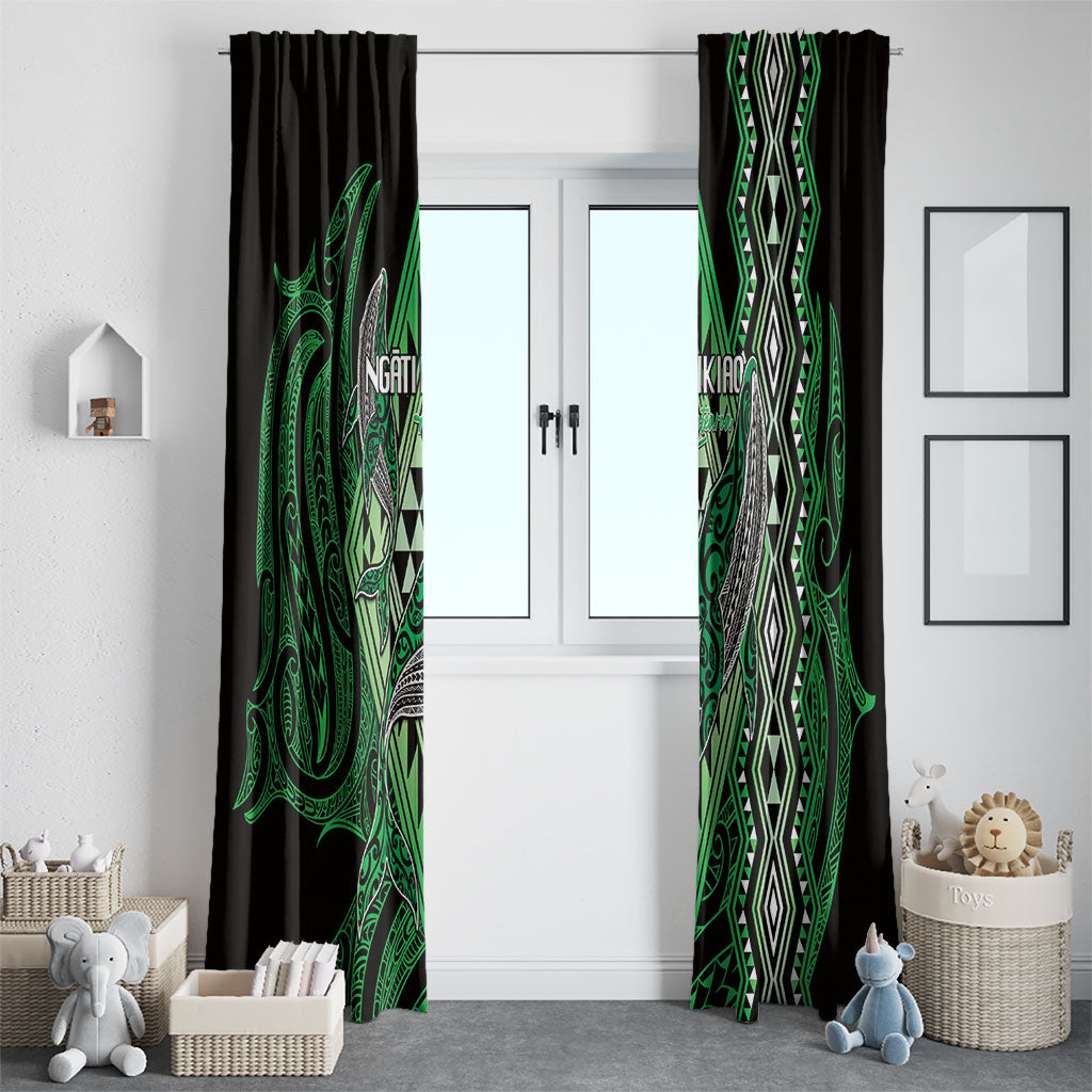 Aotearoa Iwi Ngati Pikiao Window Curtain NZ Maori Humpback Whale Taniko Motifs
