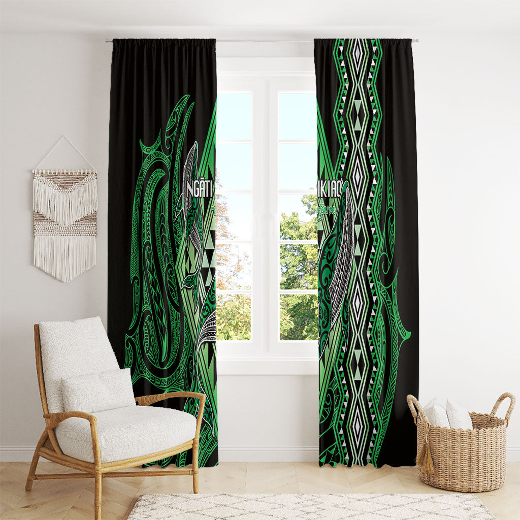 Aotearoa Iwi Ngati Pikiao Window Curtain NZ Maori Humpback Whale Taniko Motifs