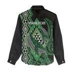 Aotearoa Iwi Ngati Pikiao Personalised Women Casual Shirt NZ Maori Humpback Whale Taniko Motifs