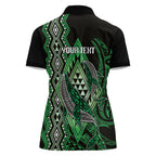 Aotearoa Iwi Ngati Pikiao Personalised Women Polo Shirt NZ Maori Humpback Whale Taniko Motifs