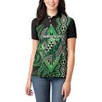Aotearoa Iwi Ngati Pikiao Personalised Women Polo Shirt NZ Maori Humpback Whale Taniko Motifs