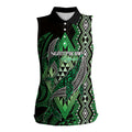 Aotearoa Iwi Ngati Pikiao Personalised Women Sleeveless Polo Shirt NZ Maori Humpback Whale Taniko Motifs