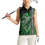 Aotearoa Iwi Ngati Pikiao Personalised Women Sleeveless Polo Shirt NZ Maori Humpback Whale Taniko Motifs