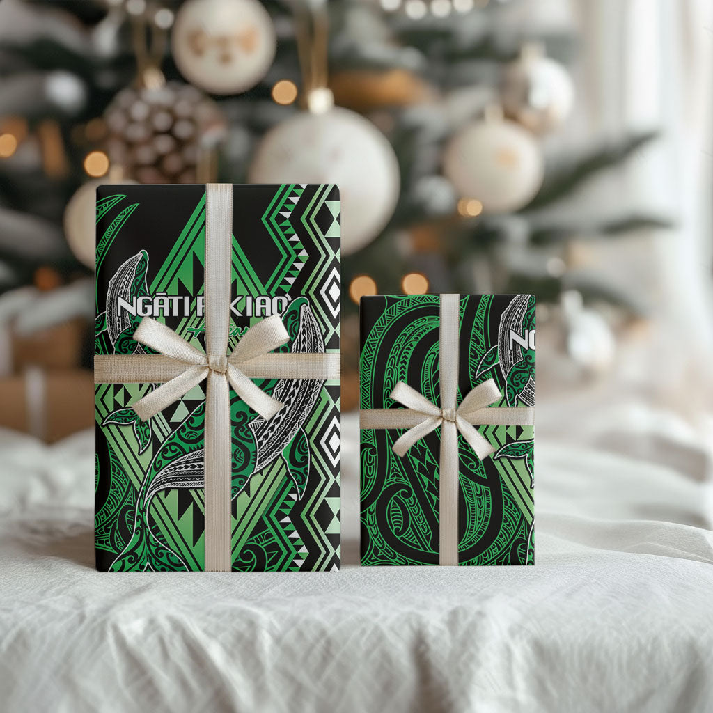 Aotearoa Iwi Ngati Pikiao Wrapping Paper NZ Maori Humpback Whale Taniko Motifs