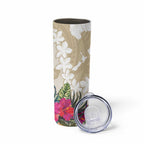 New Zealand Cacatua Galerita Skinny Tumbler Aotearoa Cockatoo Tropical Flowers