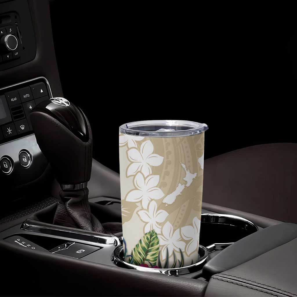 New Zealand Cacatua Galerita Tumbler Cup Aotearoa Cockatoo Tropical Flowers