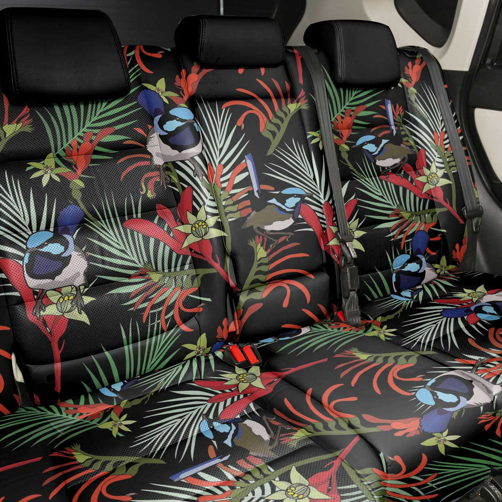 Australia Kangaroo Paw And Splendid Fairy-wren Back Car Seat Cover Sameless Style