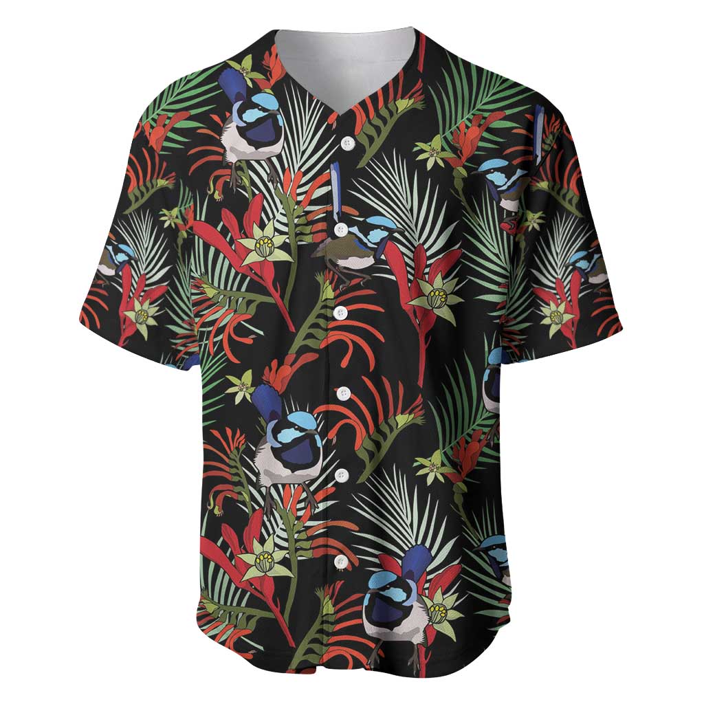 Australia Kangaroo Paw And Splendid Fairy-wren Baseball Jersey Sameless Style