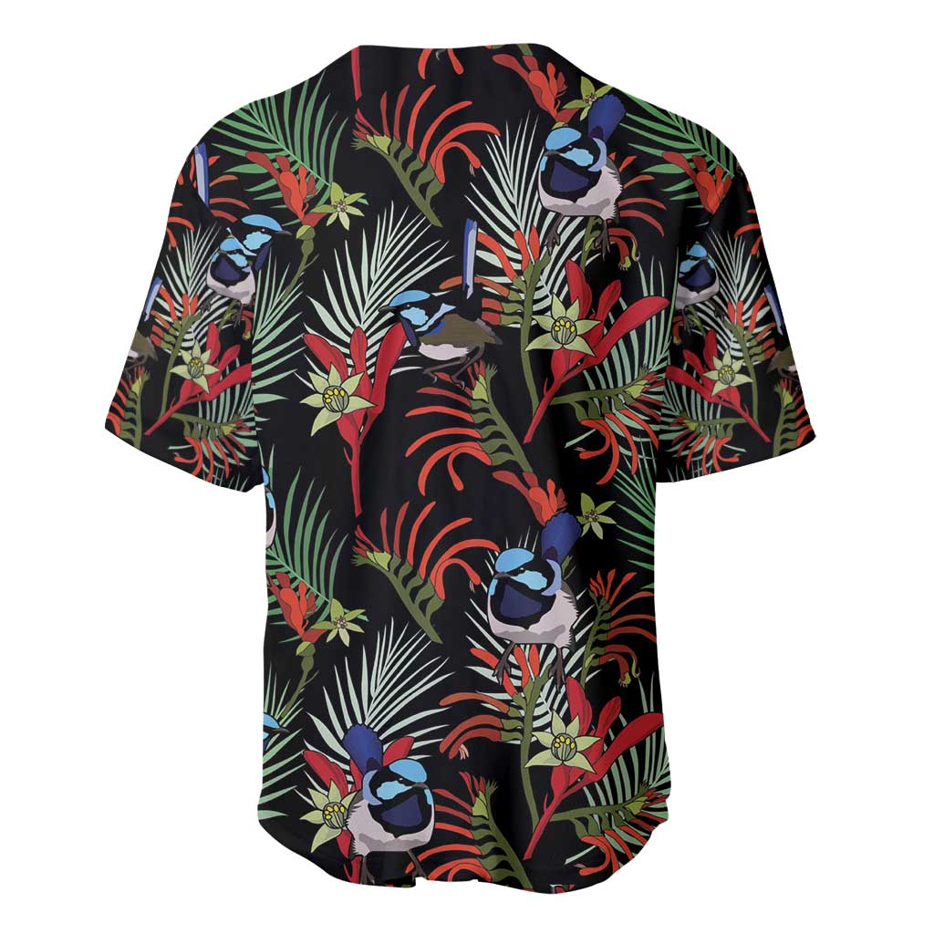 Australia Kangaroo Paw And Splendid Fairy-wren Baseball Jersey Sameless Style