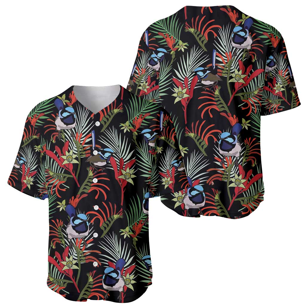 Australia Kangaroo Paw And Splendid Fairy-wren Baseball Jersey Sameless Style