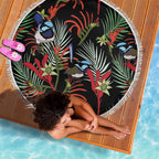 Australia Kangaroo Paw And Splendid Fairy-wren Beach Blanket Sameless Style