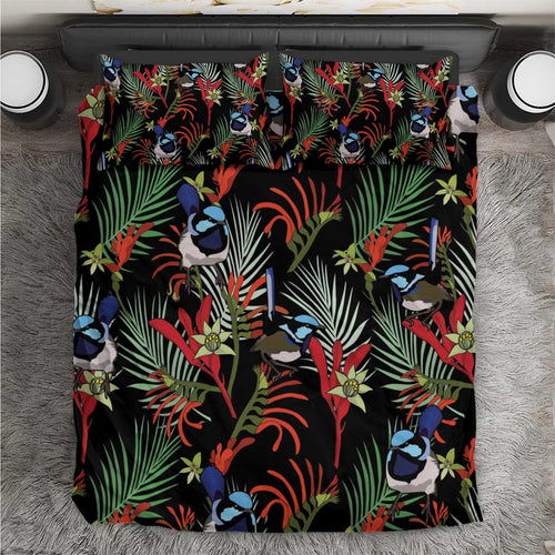 Australia Kangaroo Paw And Splendid Fairy-wren Bedding Set Sameless Style