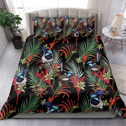 Australia Kangaroo Paw And Splendid Fairy-wren Bedding Set Sameless Style