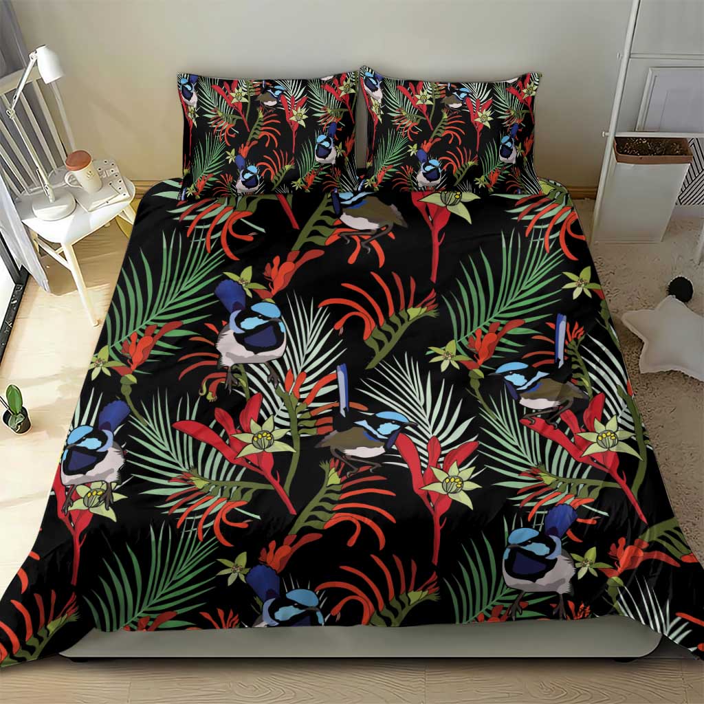 Australia Kangaroo Paw And Splendid Fairy-wren Bedding Set Sameless Style