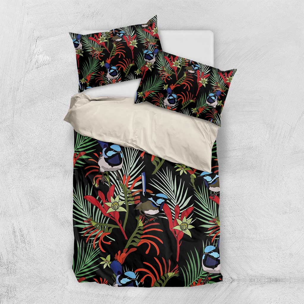 Australia Kangaroo Paw And Splendid Fairy-wren Bedding Set Sameless Style