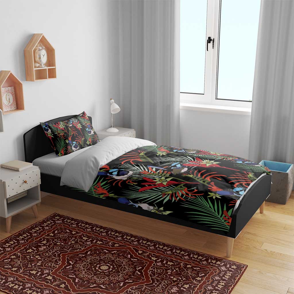 Australia Kangaroo Paw And Splendid Fairy-wren Bedding Set Sameless Style