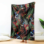 Australia Kangaroo Paw And Splendid Fairy-wren Blanket Sameless Style