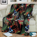 Australia Kangaroo Paw And Splendid Fairy-wren Blanket Sameless Style