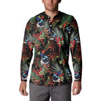 Australia Kangaroo Paw And Splendid Fairy-wren Button Sweatshirt Sameless Style
