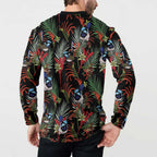 Australia Kangaroo Paw And Splendid Fairy-wren Button Sweatshirt Sameless Style