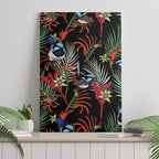 Australia Kangaroo Paw And Splendid Fairy-wren Canvas Wall Art Sameless Style