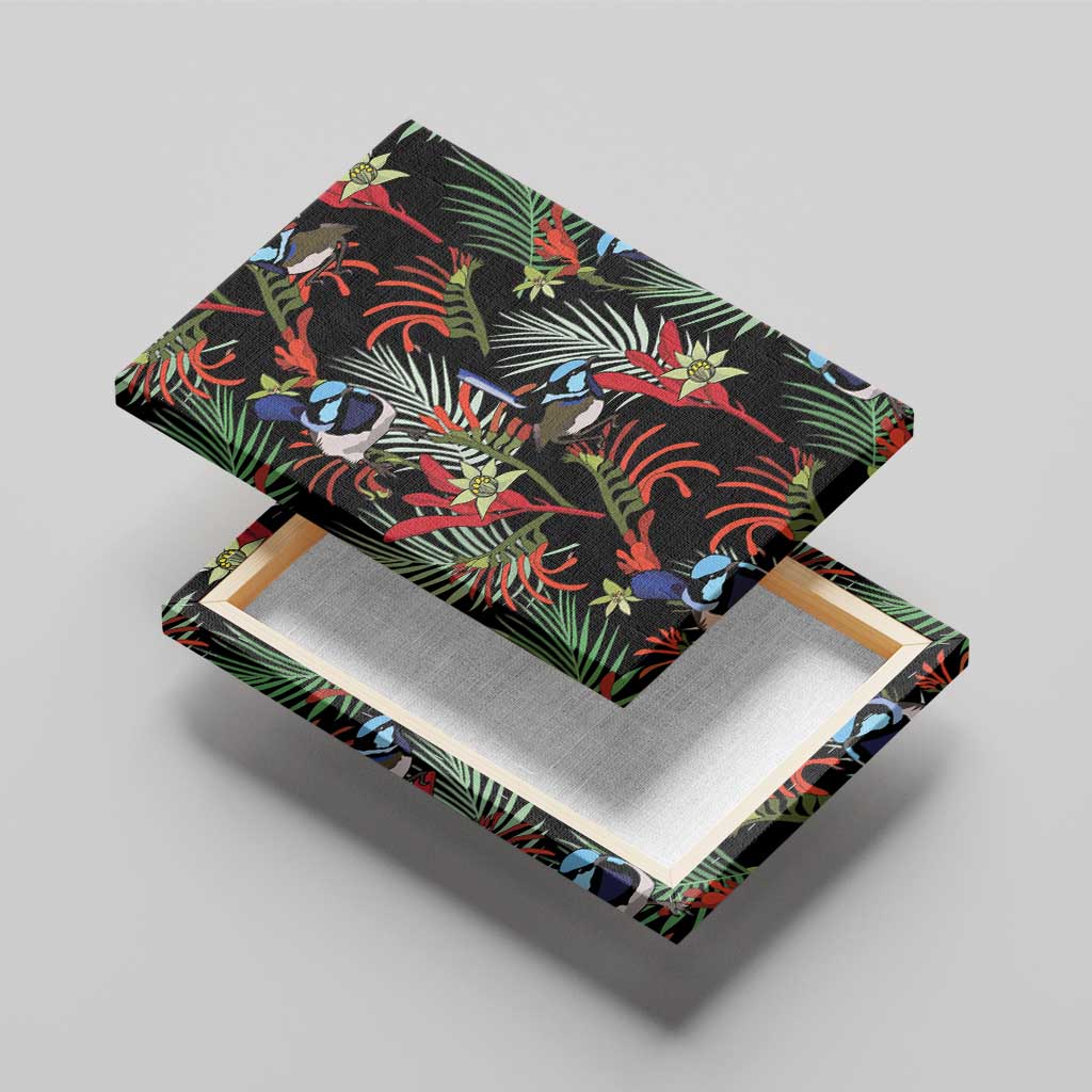 Australia Kangaroo Paw And Splendid Fairy-wren Canvas Wall Art Sameless Style