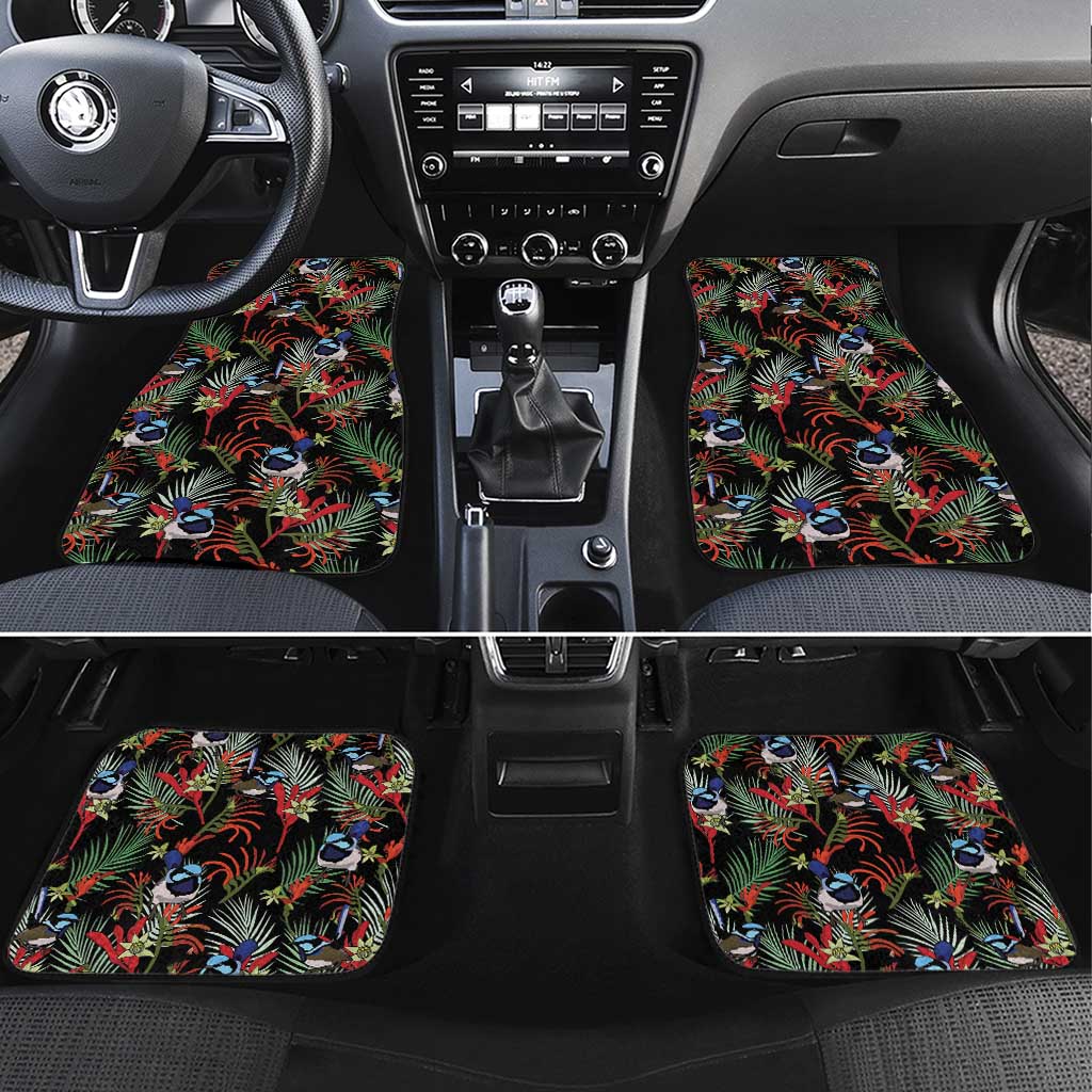 Australia Kangaroo Paw And Splendid Fairy-wren Car Mats Sameless Style