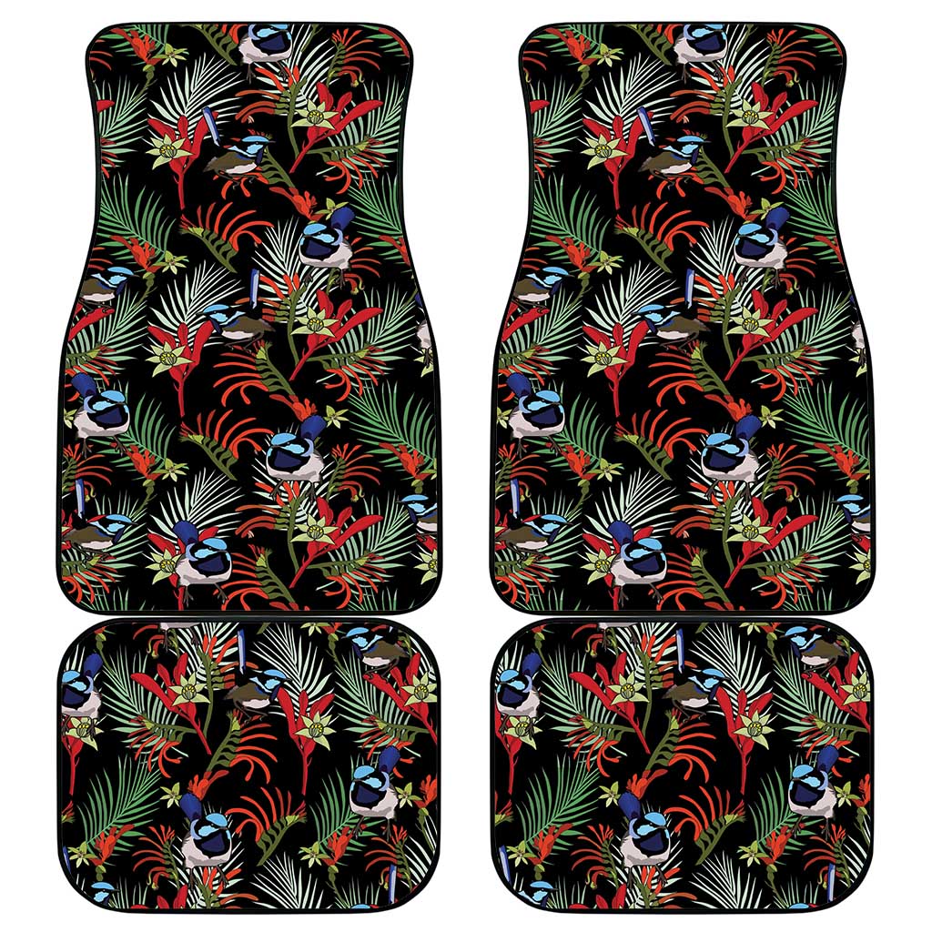 Australia Kangaroo Paw And Splendid Fairy-wren Car Mats Sameless Style