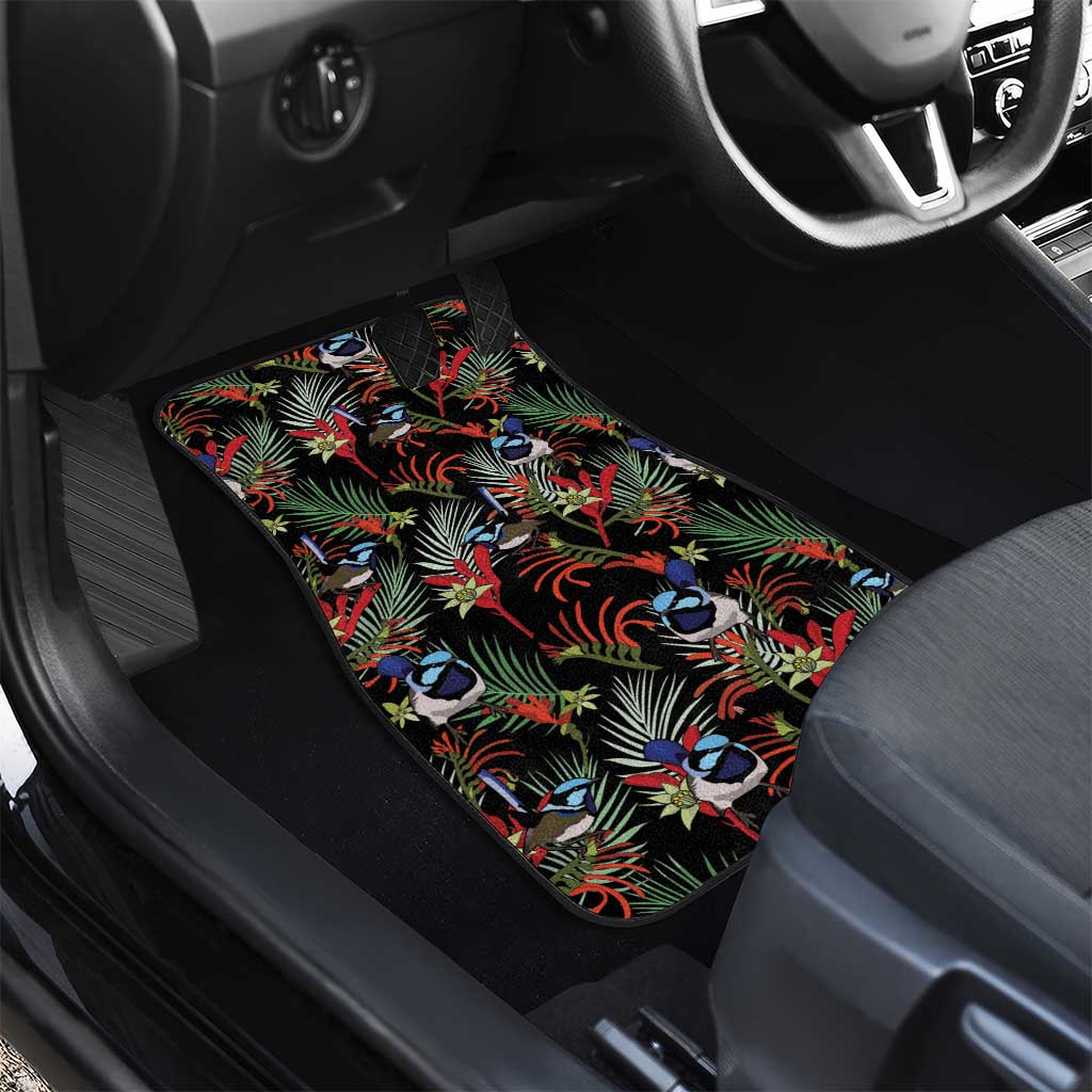 Australia Kangaroo Paw And Splendid Fairy-wren Car Mats Sameless Style
