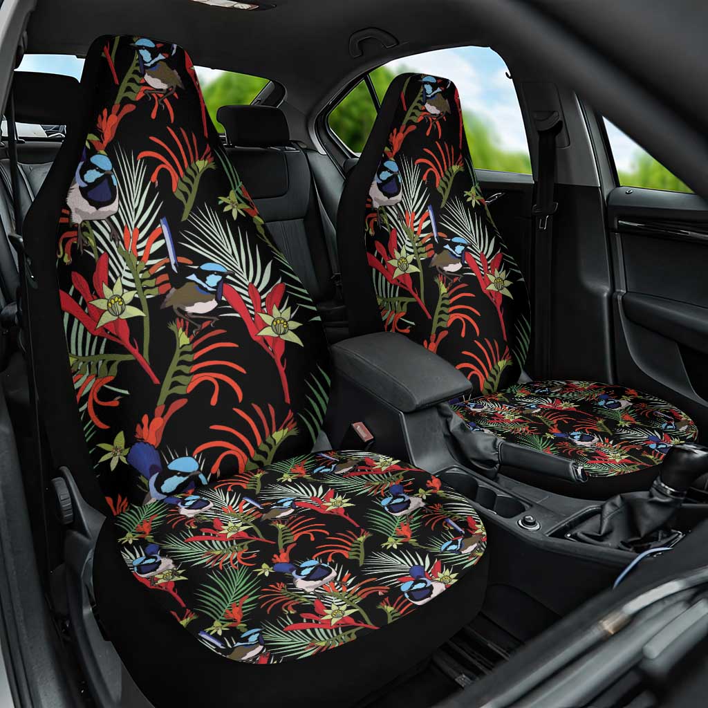 Australia Kangaroo Paw And Splendid Fairy-wren Car Seat Cover Sameless Style