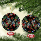 Australia Kangaroo Paw And Splendid Fairy-wren Ceramic Ornament Sameless Style