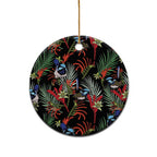 Australia Kangaroo Paw And Splendid Fairy-wren Ceramic Ornament Sameless Style