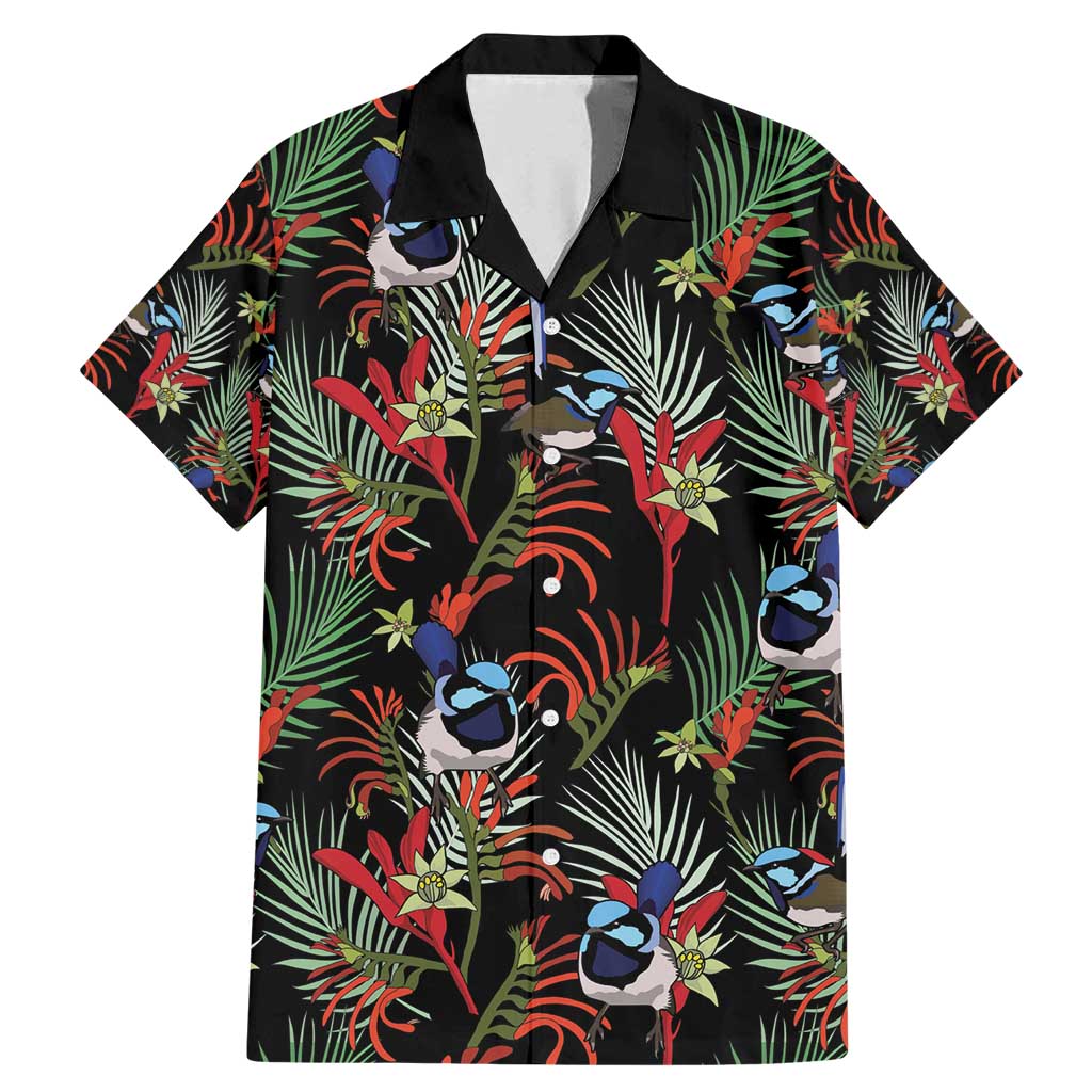 Australia Kangaroo Paw And Splendid Fairy-wren Family Matching Mermaid Dress and Hawaiian Shirt Sameless Style