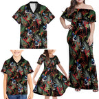 Australia Kangaroo Paw And Splendid Fairy-wren Family Matching Off Shoulder Maxi Dress and Hawaiian Shirt Sameless Style
