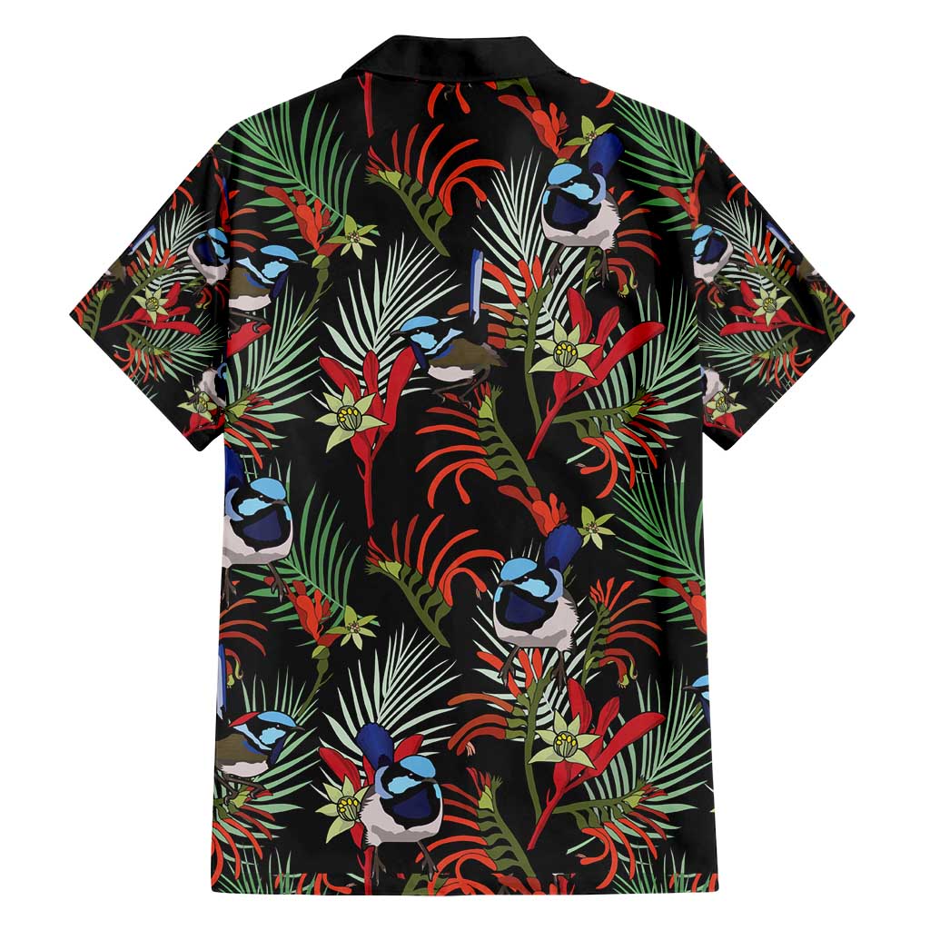 Australia Kangaroo Paw And Splendid Fairy-wren Family Matching Off Shoulder Maxi Dress and Hawaiian Shirt Sameless Style
